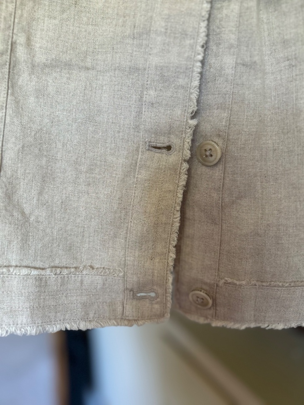 Tommy Bahama Two Palms Linen Jacket in Natural. Size M - Picture 4 of 5